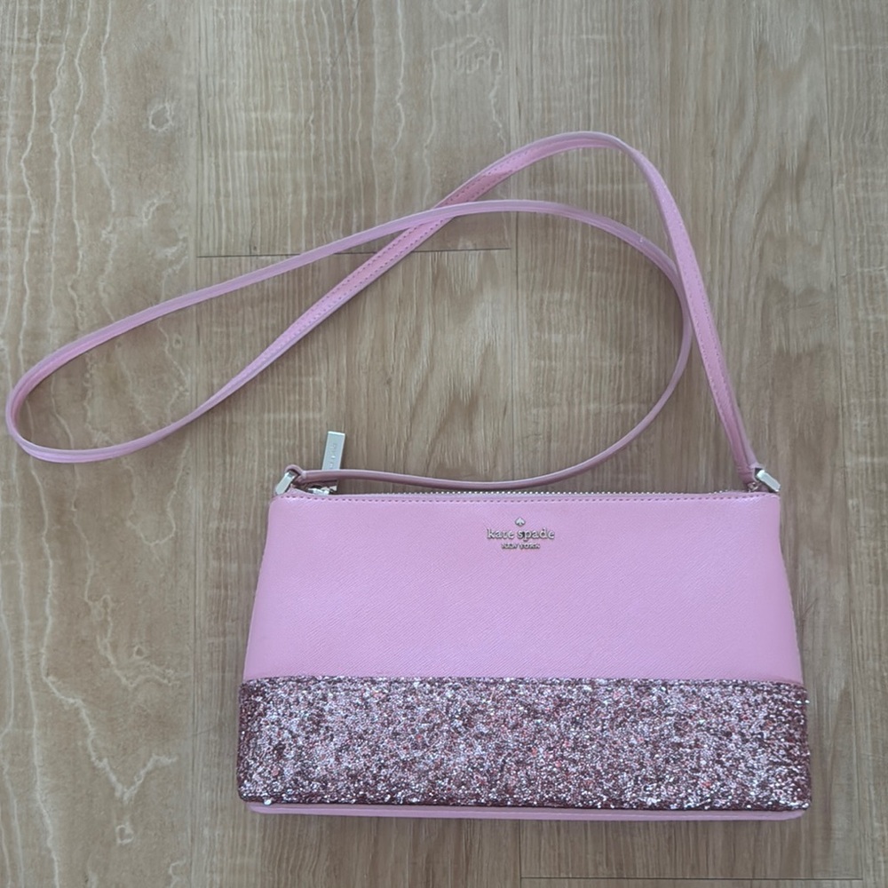Kate Spade Pink and Glitter Crossbody Bag